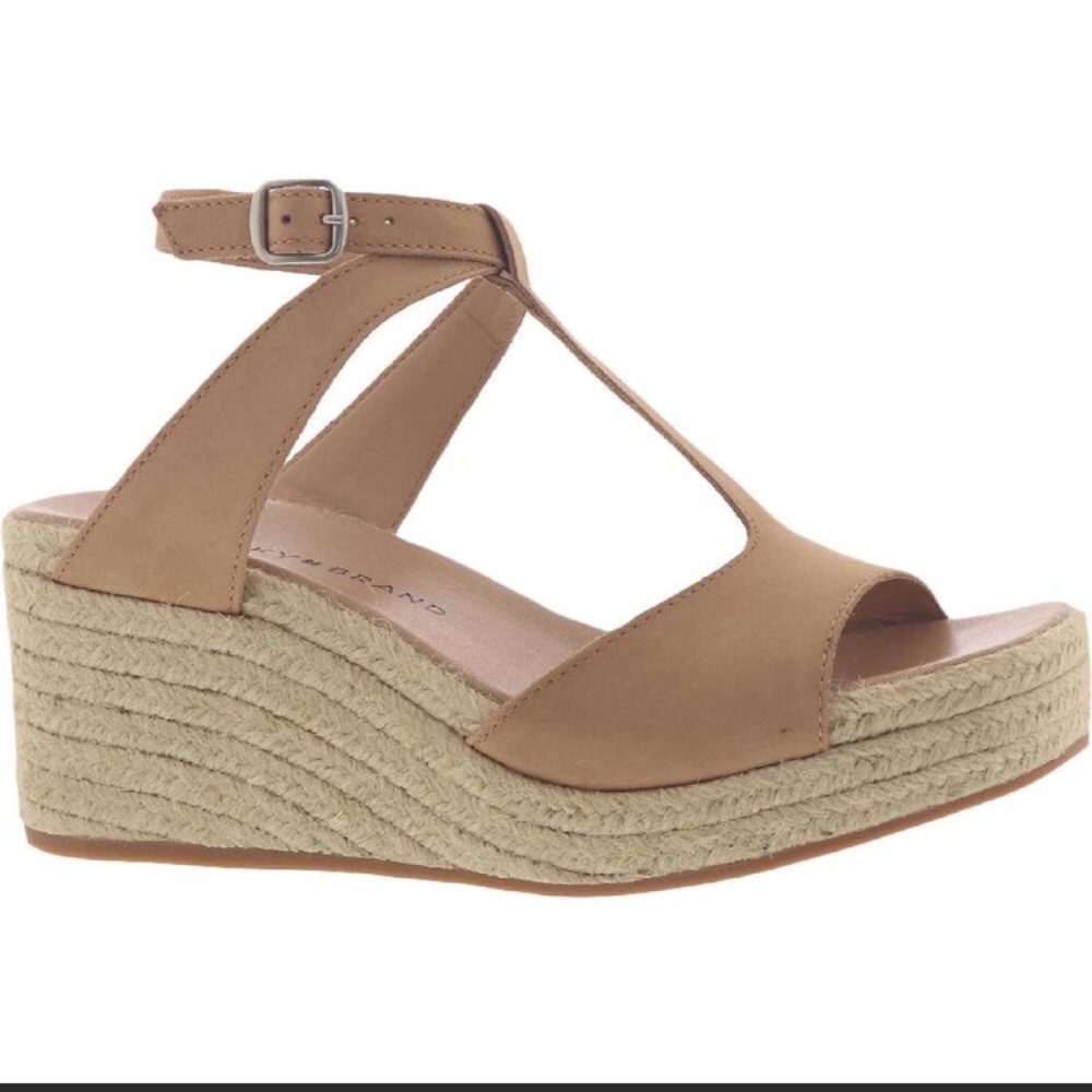 Lucky Brand Valki Espadrille Wedge Sandal Dusty Sand Taupe - Picture 4 of 6
